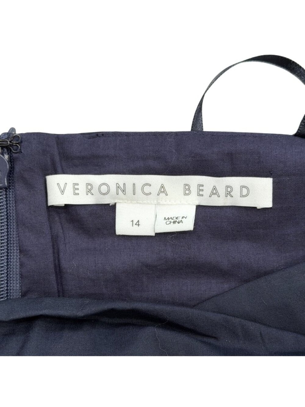 Veronica Beard Womens Size 14 Sleeveless Top Arienne Ruched Halter Navy Blue - Picture 4 of 11